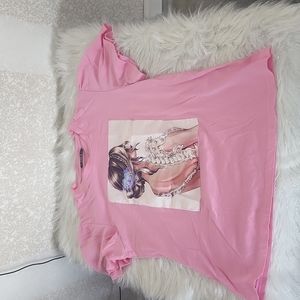 Pink Graphic Top
